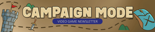 A banner-style image with a castle tower on the left and a computer mouse on the right, with text reading "Campaign Mode" and "Video Game Newsletter" in the middle. 